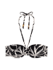 Marc O'Polo Bügel-Bikini-Top Abstract Floral in black/white cotton print