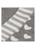 Yuhu Mädchen Sneaker-Socken 6er Pack Herzen Punkte Sterne in Grau