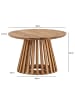 FineBuy Couchtisch in Braun / Akazie / 60x60x40