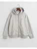 Gant Shield Sweatjacke in Light Grey Melange