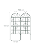 relaxdays 2 x Rankgitter in Grün - (B)50 x (H)150 cm