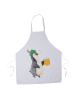 Mr. & Mrs. Panda Küchenschürze Pinguin Bier ohne Spruch in Weiß