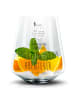 Mr. & Mrs. Panda Glas Eule Federschmuck mit Spruch in Transparent