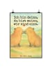 Mr. & Mrs. Panda Plakat Capybara Liebe Design mit Spruch in Weiß