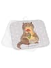 Mr. & Mrs. Panda 2er Set Topflappen Otter Blumenstrauß ohne Spruch in Grau Pastell