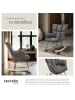 tectake Schaukelstuhl Torve, 68 x 96 x 97 cm, Belastbarkeit 120 kg, Chenille anthrazit