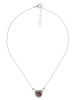 mantraroma 925er Silber - Collierketten (L) 43 cm mit Granat facettiert
