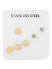 Adeliás Damen Ohrringe – Ohrstecker aus Edelstahl mit Strass Steinchen in gold