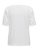 JACQUELINE de YONG T-Shirt 2er-Set  Weich Regular Fit Rundhals in Grau-Weiß