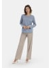 usha WHITE LABEL Damen Bluse in Blau Grau