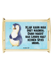 Mr. & Mrs. Panda Tablett Pinguin Diät mit Spruch in Eisblau