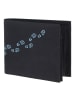 oxmox New Cryptan Geldbörse RFID Schutz 12 cm in schwarz-footsteps 2.0 cyan