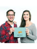 Mr. & Mrs. Panda Mousepad Fuchs Sterne mit Spruch in Türkis Pastell
