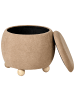 Beliani Pouf ANNABELLA in Braun - (W) 40 x (H) 42 x (L) 40 cm