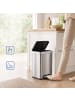 relaxdays Mülleimer in Silber - 2x 30 l