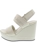 Calvin Klein Wedge Sandal Webbing IN M Sandale Beige