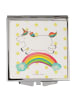Mr. & Mrs. Panda Taschenspiegel Einhorn Regenbogen ohne Spruch in Weiß