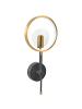 Beliani Wandleuchten SAMBRE in Messing/Schwarz - (W) 22 x (H) 49 x (L) 9 cm