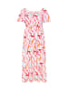 Usha Women Dress in pink multicolor