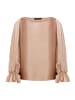 Betty Barclay Satin-Bluse mit U-Boot-Ausschnitt in Macchiato
