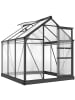 Outsunny Gewächshaus 190L x 192B x 201H cm Grau