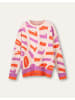 Oilily Kaleidoskop-Pullover mit langen Ärmeln und Rundhalsausschnitt in Braun