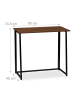 relaxdays Schreibtisch in Braun/Schwarz - (B)80 x (H)74,5 x (T)45 cm
