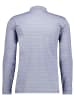 Ragman Fineliner-Poloshirt mit Reissverschluss, Langarm in Blau
