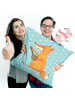Mr. & Mrs. Panda 40x40 Kissen Fuchs Gitarre ohne Spruch in Türkis Pastell