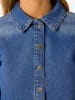 Noisy may Klassisches Jeanshemd Kentkragen Knopfverschluss in Blau-3