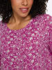 Sieh an! Zipfel-Shirt in magenta-ecru-bedruckt