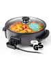 Gourmetmaxx GOURMETmaxx elektrische Partypfanne - Ø 30 cm - mit Thermostat und Glasdeckel
