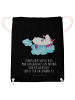 Mr. & Mrs. Panda gymnastiktasche Einhorn Verliebt mit Spruch in Schwarz
