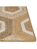 Beliani Kurzflor BASOREN in Beige/Weiß - (W) 200 x (L) 300 cm