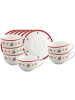 Villeroy & Boch 12er Set Kaffeetassen mit Untertassen Toy's Delight 170 ml in weiß