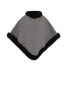 faina Women Poncho in Grau Kariert