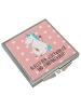 Mr. & Mrs. Panda Schminkspiegel Einhorn Baby mit Spruch in Rot Pastell
