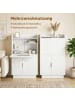 HOMCOM Schreibtisch-80L x 30B x 128H cm-Weiß
