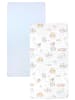 TupTam Baby Kinder Spannbettlaken 2er Pack in blau/beige