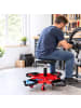 relaxdays Werkstatthocker in Schwarz/ Rot - (B)43 x (H)45-54 x (T)43 cm