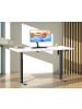 VCM  Schreibtisch höhenverstellbar Lona 140x50 in Schwarz / Weiß