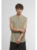 Urban Classics Urban Classics Herren Open Edge Sleeveless Tee in paleolive