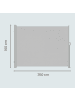 SONGMICS Seitenmarkise Sheld in Hellgrau - (B)350 x (H)160 cm