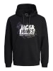 Jack & Jones Hoodie 'Map' in schwarz