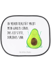 Mr. & Mrs. Panda Sonnenschutz Auto Avocado Glücklich mit Spruch in Weiß