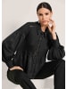 MADELEINE Elegante Viskosebluse mit Knopfleiste in schwarz