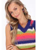 IZIA Vest in blue multicolor