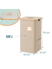 relaxdays Pfandflaschen-Sammelbehälter in Beige - 100 l