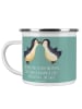 Mr. & Mrs. Panda Camping Emaille Tasse 1. Hochzeitstag Papierhoc... in Meeresbrise