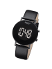 Regent Armbanduhr Regent Lederarmband schwarz extra groß (ca. 40mm)
